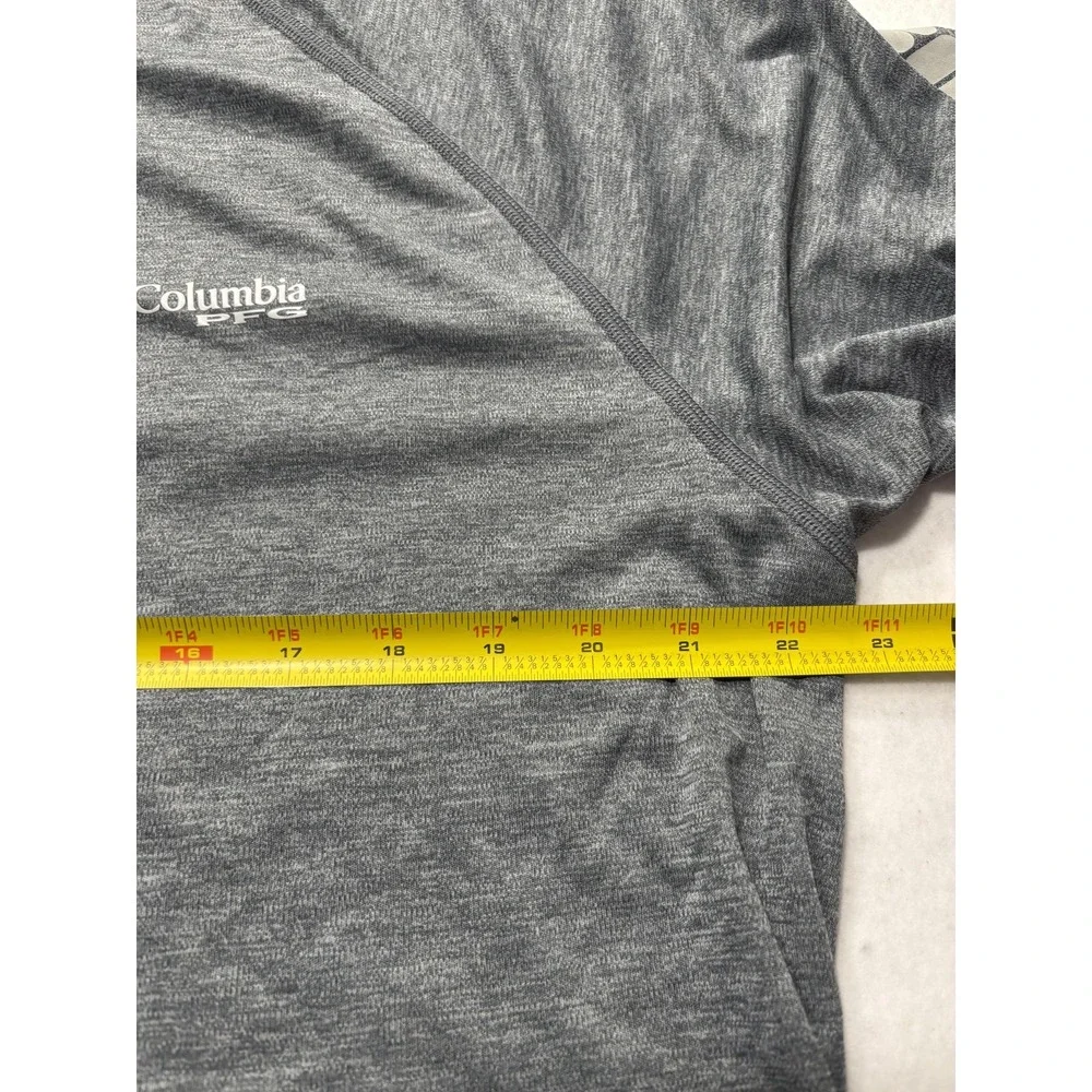 Columbia PFG Omni-Shade Shirt Mens XL Gray Long Sleeve Tee Fishing Lightweight